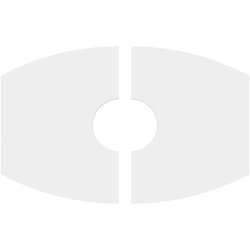 Image of Ekena Millwork CMP18X12KY2-04000 Kailey Architectural Grade PVC Contemporary, Two Piece Urethane Ceiling Medallions 18 inchW x 12 inchH x 4 inchID x 9 3 /4 inchC x 1 inchP