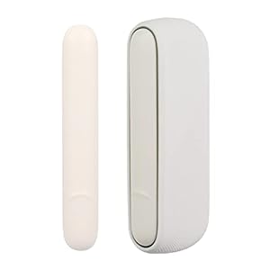 Siliconen hoes compatibel met IQO ILUMA, beschermhoes voor elektronische sigaret, tas voor elektronische sigaret, tas voor valbescherming met zijafdekking (wit)