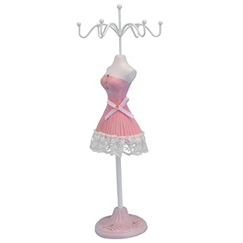 LIGIGWASH 1 Pieza Estante De Almacenamiento De Collar De Pendientes Pararse Espectáculo Soporte De Exhibición Estante De Exhibicion Mostrar Arete Mostrando Estante Rosa Resina Natural
