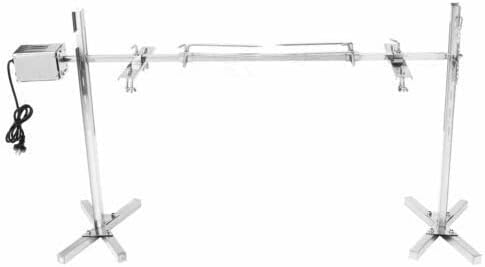 Stainless Steel Big Grill Rotisserie Spit Roaster Rod Charcoal BBQ Pig 15W Motor