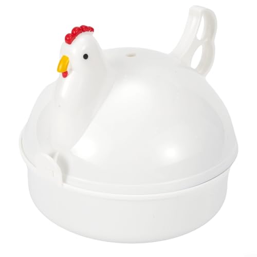 PETSTIBLE Mikrowellen-Eierkocher für 4 Eier, Hühnerförmiger Eierkocher, Mikrowellenherd, Ei, entfernt die Muschel-Dampfgarer Küche – Bild 5