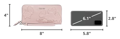 Image of Calvin Klein Women's Key Item Saffiano Continental Zip Around Wallet With Wristlet Strap
