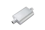 Floshine Universal Mufflers Dual Chamber 2.5' inlet (ID) 2.5' outlet (ID) overall 17' Performance Automotive Muffler Exhaust FH8C25C25