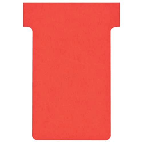 Nobo, Lot de 100 fiches T pour planning, Indice 2, Rouge, 2002003