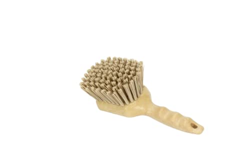 Image of SPARTA 40541EC25 Plastic Scrub Brush, Utility Brush, Kitchen Brush With Hanging Hole For Cleaning, 8 Inches, Tan, (Pack of 6)