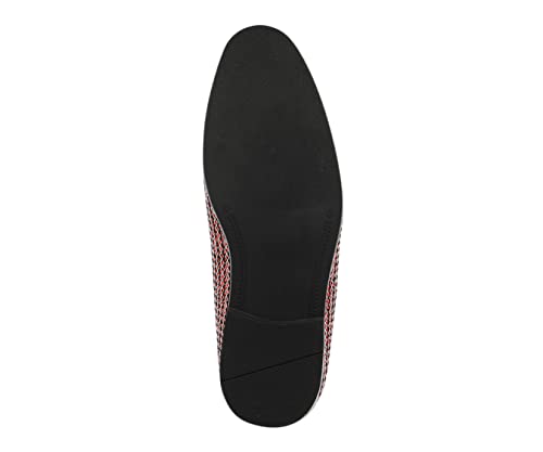 Image of Amali Men's Embellished Velvet Tuxedo Loafers, Smoking Slippers