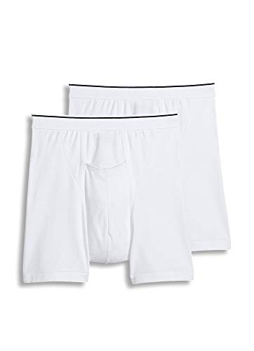 Jockey Men's Underwear Pouch 5" Boxer Brief - 2 Pack, White, M - image 4