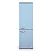 Swan Retro 70/30 Fridge Freezer with 4 Glass Shelves, 3 Freezer Drawers, Salad Crisper, Chrome Wine Rack, Blue, SR11010BLNE