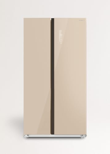 CREATE / FRIDGE STUDIO SIDE BY SIDE 550 / Frigorífico estilo Side by side 550L arena / 91,2 x 70,4 x 177,7 cm/No frost, modo vacaciones, tratamiento antibacterias, touch electronic, 158W