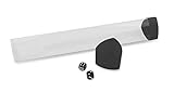 BCW Smoke Playmat Tube with Dice Cap | Includes 2 Free Dice | Tri-Oval Design Prevents Rolling | Oversized Cap for Storage | Durable Plastic Tube for MTG, TCG Playmats, and Game Mats