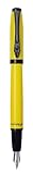Barril y tapón de aluminio Platignum Studio - Pluma estilográfica (incluye caja para regalo), color amarillo