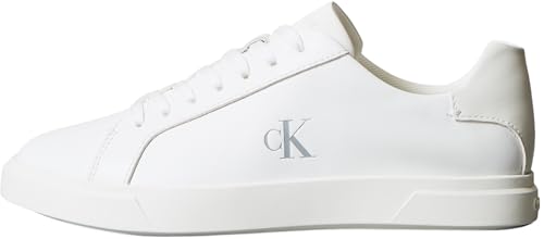 Calvin Klein Sneaker con Suela Cupsole Mujer Low Pro de Piel, Blanco (Triple Bright White), 37