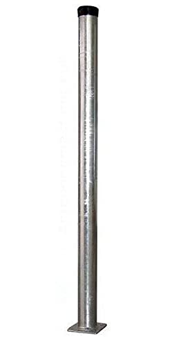 2m Antennenmast mit Fuß - xm-line STFM 060040RP Höhe: 200 cm Ø: 60 mm mit runder Grundplatte feuerverzinkt rostfrei Cover