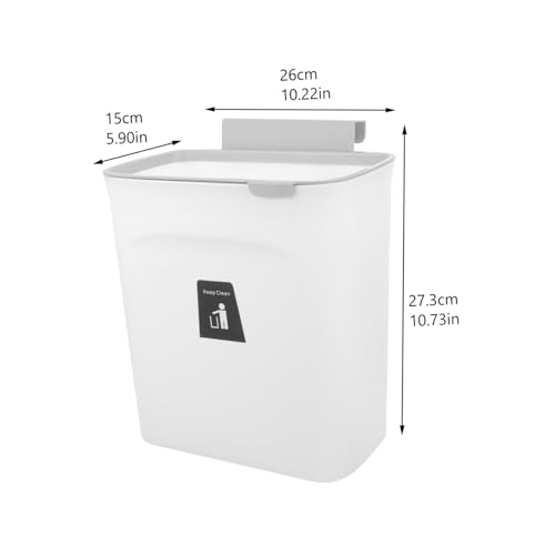 Caneca de basura rectangular de pared PRETYZOOM miniatura 2