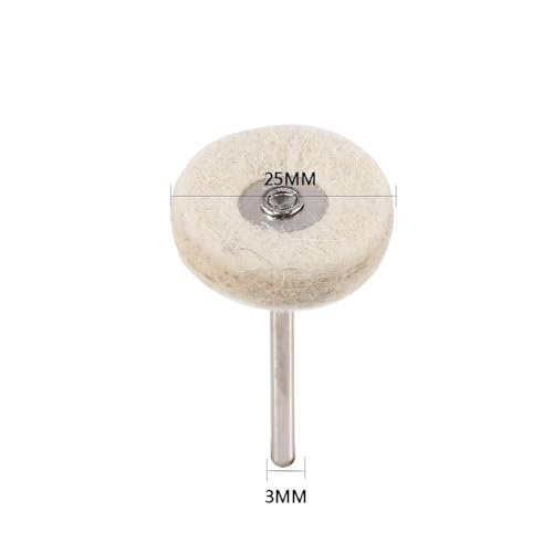 Image of Inditrust 5Pcs Wool Felt Polishing Wheel Set, T-Shaped Buffing Grinding Wheels with 3mm Shank for Rotary Tools, Metal, Jewelry, Watch, Glass & Mirror Polishing
