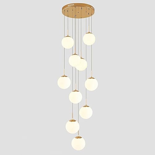 Lustre en verre moderne du milieu du siècle pour décoration de haut plafond