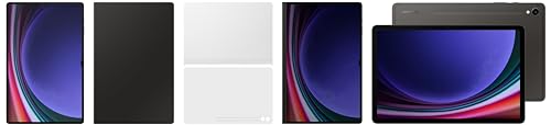 Image of Samsung Tab S9 Ultra, RAM 12 GB, ROM 512 GB, Wi-Fi + 5G Tablet, Gray with S9 Ultra Screen Protector & S9 Ultra Book Cover Keyboard, Black & S9 Ultra Privacy Screen, Black & S9 Ultra Book Cover, White
