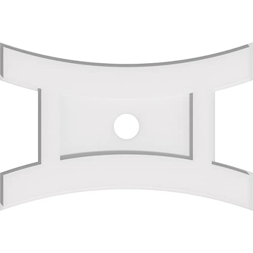 Medallón de techo CMP10X6HN blanco florón decorativo moldura polímero para ventilador 2