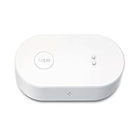 TP-Link Tapo T300 Smarter Wasserleck-Sensor, Tapo Hub erforderlich, eingebaute 90Db einstellbare Sirene, Sensor & APP & Hub-Alarm, IP67 wasserdicht, 1+Jahr Batterielebensdauer, Flexible Platzierung