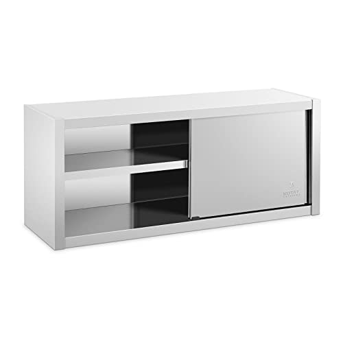 Royal Catering RCSSWC-140X45-S Edelstahl Hängeschrank 140 x 45 cm Wandhängeschrank Hängeoberschrank