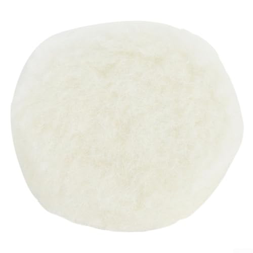 Volakebeing Paquete de 10 almohadillas de lana de 75 mm de corte pesado para pulidora de coche, compatibles con amortiguadores giratorios y orbitales, blanco y negro