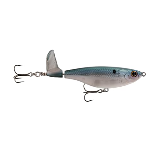 6th Sense Scramble 80 Topwater Plopper-Style Lure with Rotating Tail & Premium Hooks Explosive Bass Fishing Action (Matte Herring 80mm)