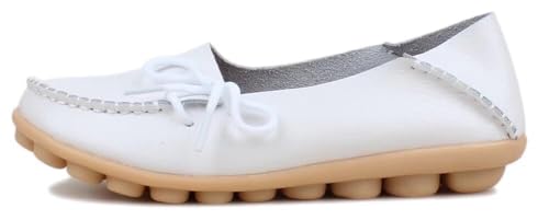 Image of Women's Leather Slipper Loafers Flat Shoes Slip-Ons