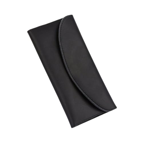 Portafogli da donna Fermasoldi Portafoglio bloccante Organizzatori di denaro Porta carte da lavoro in vera pelle Color: Black