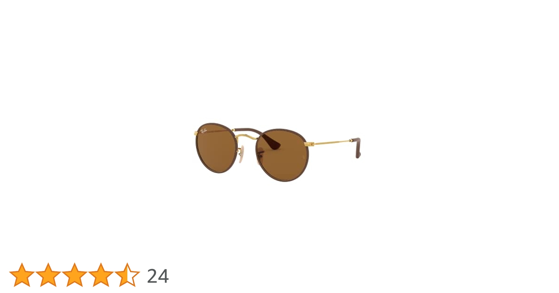 Ray-Ban RB3475Q Round Craft Sunglasses, Leather Brown On