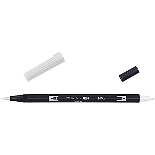 Tombow - Dual Brush | Rotulador Acuarelable de Doble Punta para Dibujos Profesional, Lettering, Manga, Bocetos y Acuarela - Color N95