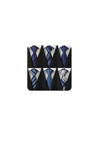 Image of Men's Necktie Classic Silk Tie Woven Jacquard Neck Ties 9 PCS