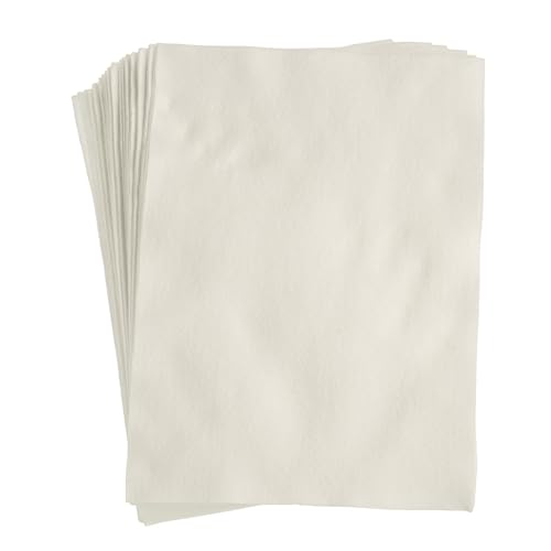 John Bead 25pcs 9"x12" Felt Fabric Sheets White Felt Pads