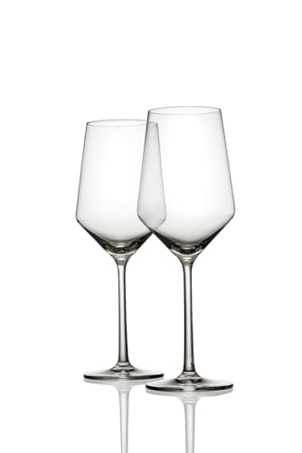 Schott Zwiesel Pure Glassware - White Wine Glasses - Set of 2, 408ml Capacity, Tritan Glass, Dishwasher Safe.