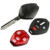 Key Fob Keyless Entry Uncut Remote Shell Case & Pad fits Mitsubishi 2006-2007 Eclipse / 2006-2007 Galant