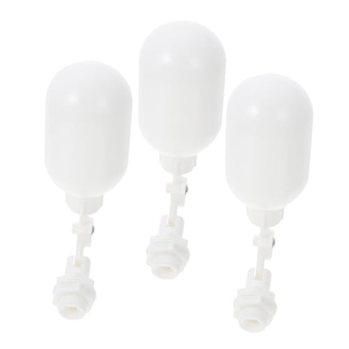 CIYODO 3pcs Float Valve Water Filter Float Ball Valve Water Level Ball Valve Water Control Valves Floating Balls Valves Water Tank Floating Balls Auto Pool Filler Pool Float Plastic White