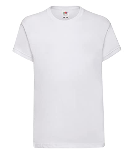 Fruit Of The Loom - Camiseta De Manga Corta Original Niños 9-11 Años Blanco