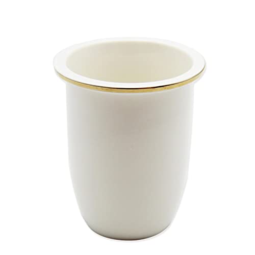 Joyvio Tea Cup With Infuser And Lid, 14 Oz Ceramic Loose Leaf Tea Mug With Wooden Handle Black-White #TOP4