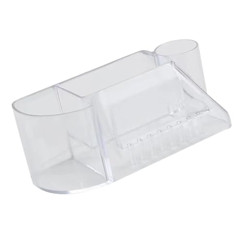 Transparent Nail Drill Holder Box with Large Capacity Storage Rack, Compact Design, and Special Compartments for Home and Professional Use