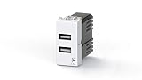 4Box Gniazdo USB 2,4 A, kompatybilne z Vimar Arké białe