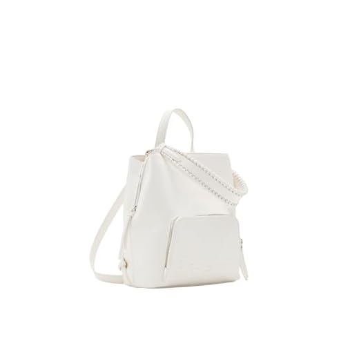 Desigual Half Logo 24 Sumy Backpack Creme White