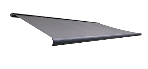 Canopée Store Banne Motorisé et Manuel Ombra 6x3.5m - LED Intégré - Gris - Double Commande - Aluminium - Protection UV 290g/m²