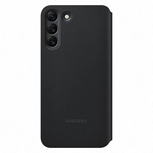 Samsung Clear View Smartphone Cover EF-ZS906 für Galaxy S22+, Flip Cover, Handy-Hülle, extra-dünn, stoßfest, Schutz Case, Schwarz – Ansicht 2