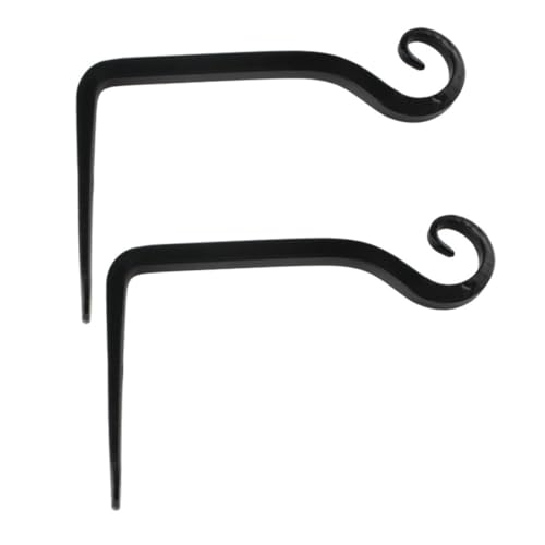 Yardenfun 2個 アイアン製壁掛けプランターフック 鉢植え吊り下げ用 鳥の餌台 ランタン対応 ガーデンバルコニー用耐久性壁面飾り掛け具