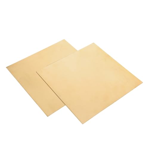SOLUSTRE 2pcs H62 Brass Plates Smooth Surface Industrial Tool for DIY Crafts Home Improvement Repairs