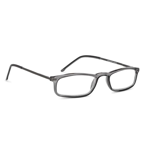 Lenskart Reading Glasses | Men & Women | Transparent Rectangular Full Rim | + 1.25 Power | LR E13701