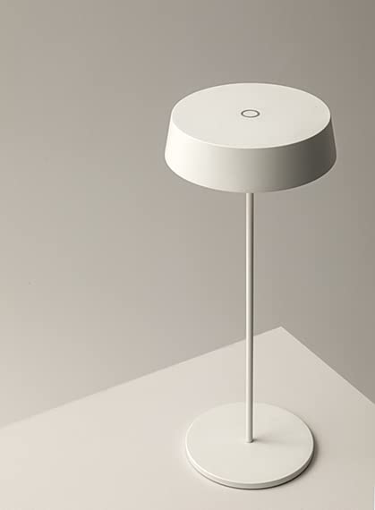 ROSSINIilluminazione Inemuri Led Table Lamp Portable Wireless Rechargeable with USB Touch Dimmable IP54 Indoor/Outdoor Use H.38cm 2.2watt Warm Light 2700K 12 Hours Battery Life