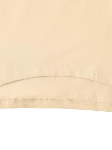 Image of Girls Off The Shoulder Tops Asymmetrical Short Sleeve Crop Top Cute Summer Tee Shirts Apricot 9-10 Years