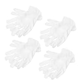 Operitacx 4 Paare Static Handschuhe aus Mikrofaser für Schmuck und Uhrenhandel Atmungsaktive Dicke Handschuhe für Hand und Hautschutz Staubfreie Reinigungshandschuhe Banquet Glove Geeignet