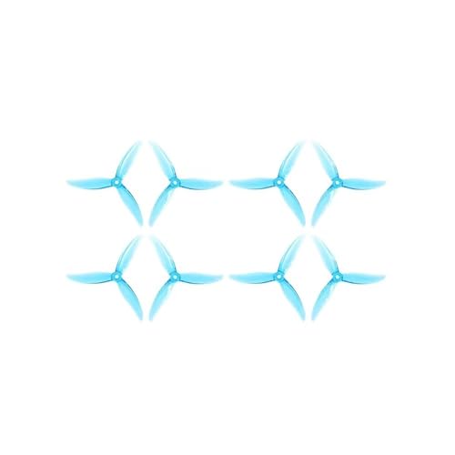 Hélices 5130 de 5,1 pouces 3 pales rotation horaire antihoraire pour quadcopter de course FPV bleu