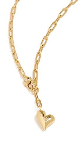 JENNY BIRD Women's Puffy Heart Chain Necklace, Gold, One Size